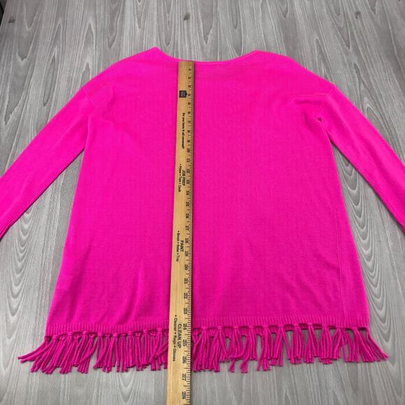 Lilly Pulitzer Emberly Pullover Sweater Hot Pink XS 100% Acrylic Long Sleeve - Picture 9 of 9